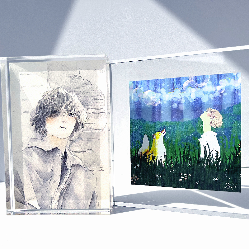 アクリルブロックフォトブロック記念品写真イラスト写真イラスト作成制作製作オリジナルオーダー