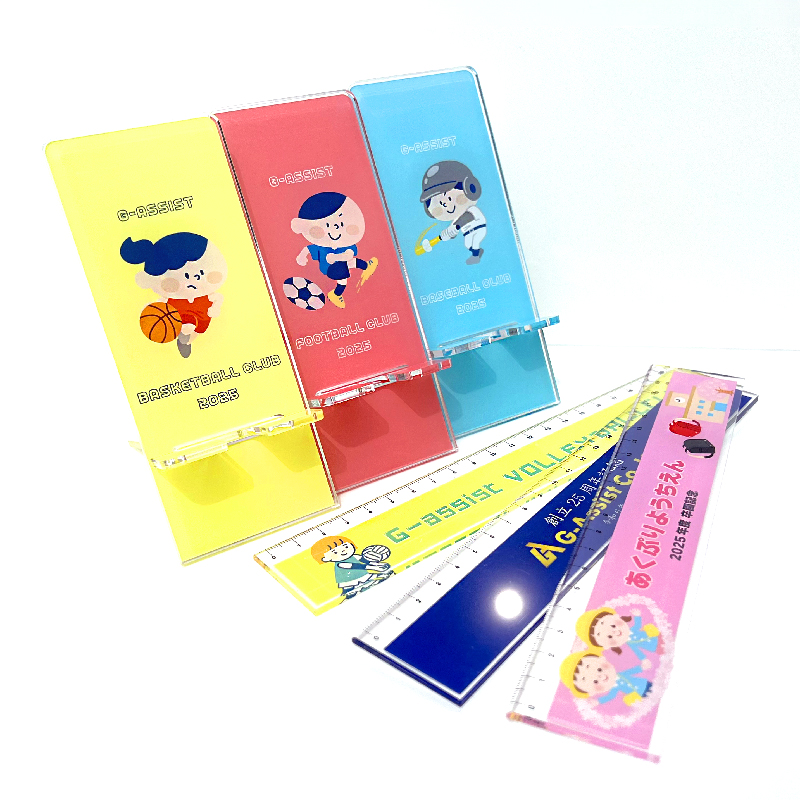 ノベルティグッズ記念品写真イラスト作成制作製作オリジナルオーダースマホスタンド定規